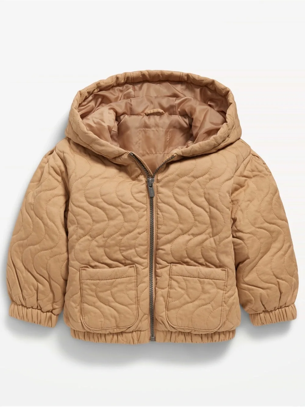 🆕 Old Navy Toddler Girl's Quilted Puffer Pocket Twill Jacket Coat 3T